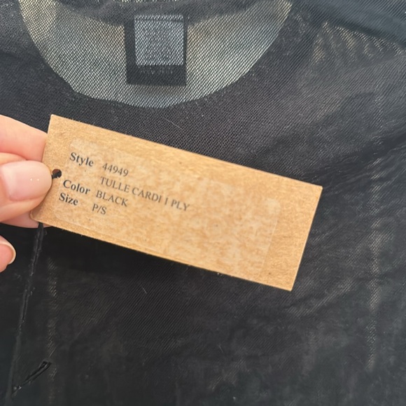 NWT Only Hearts NYC sheer tulle cardigan. Small - Picture 6 of 9